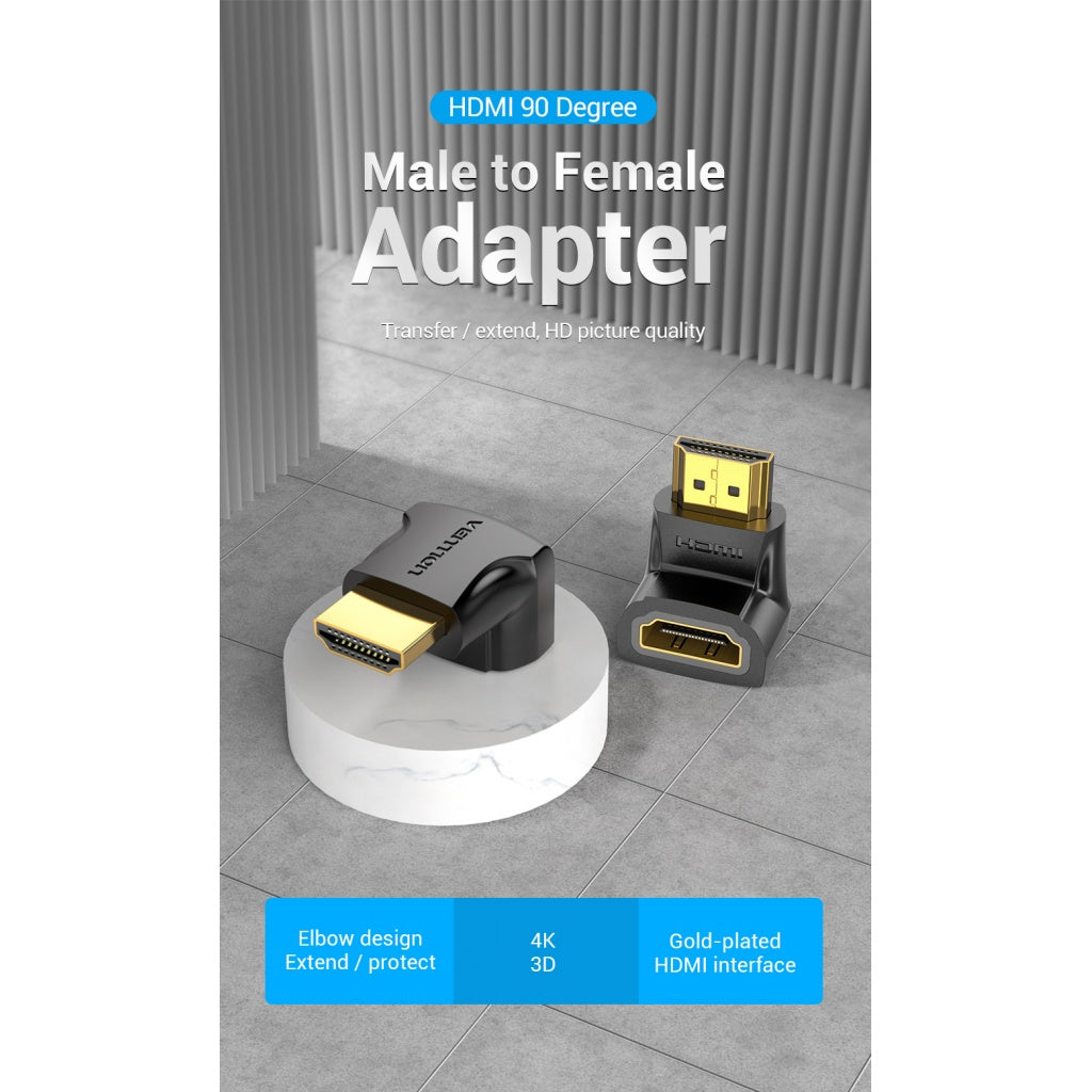 Adaptador HDMI de 270° Macho/Hembra / Negro AINB0 Vention