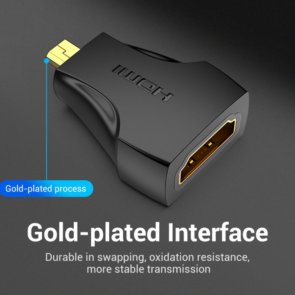 Adaptador HDMI Vention Micro HDMI a HDMI - Conexión 4K Ultra HD