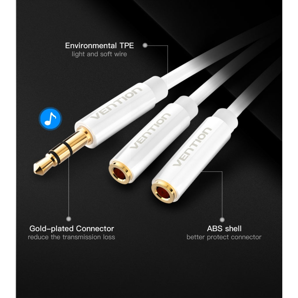 Cable Divisor Vention 3.5mm - Doble Salida de Audio