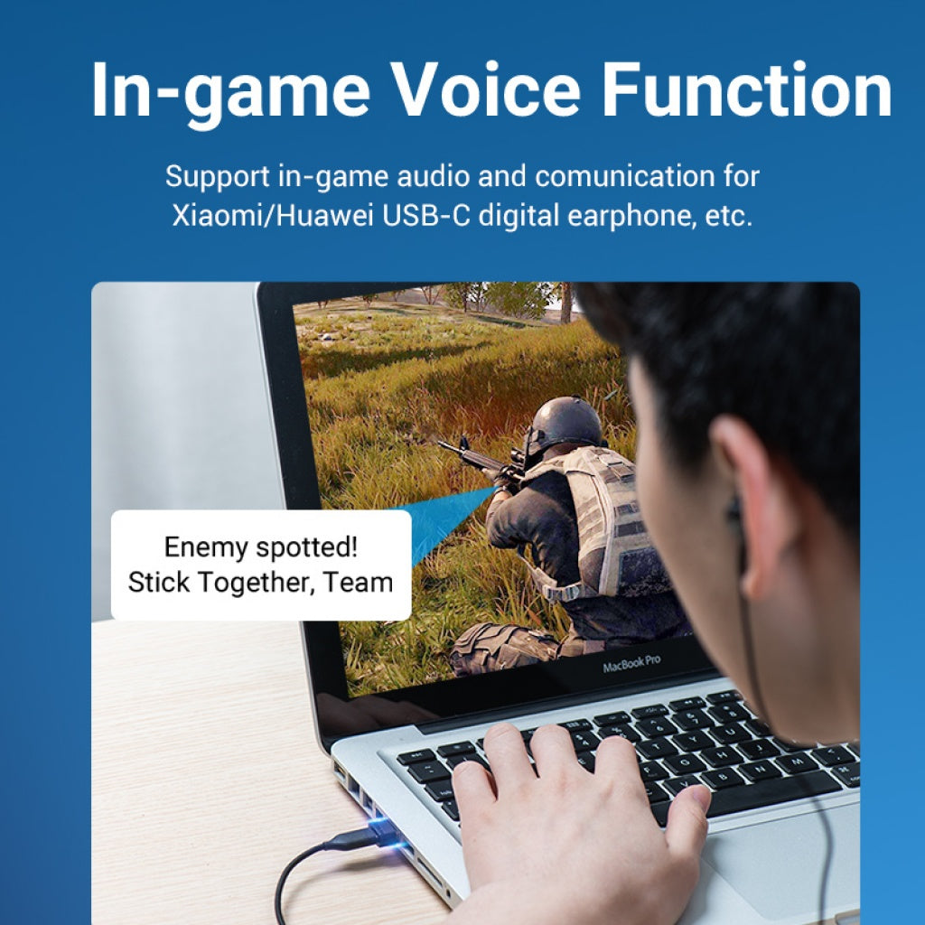 Adaptador USB-A 2.0 a USB-C Macho/Hembra / PVC / Negro CDWB0 Vention