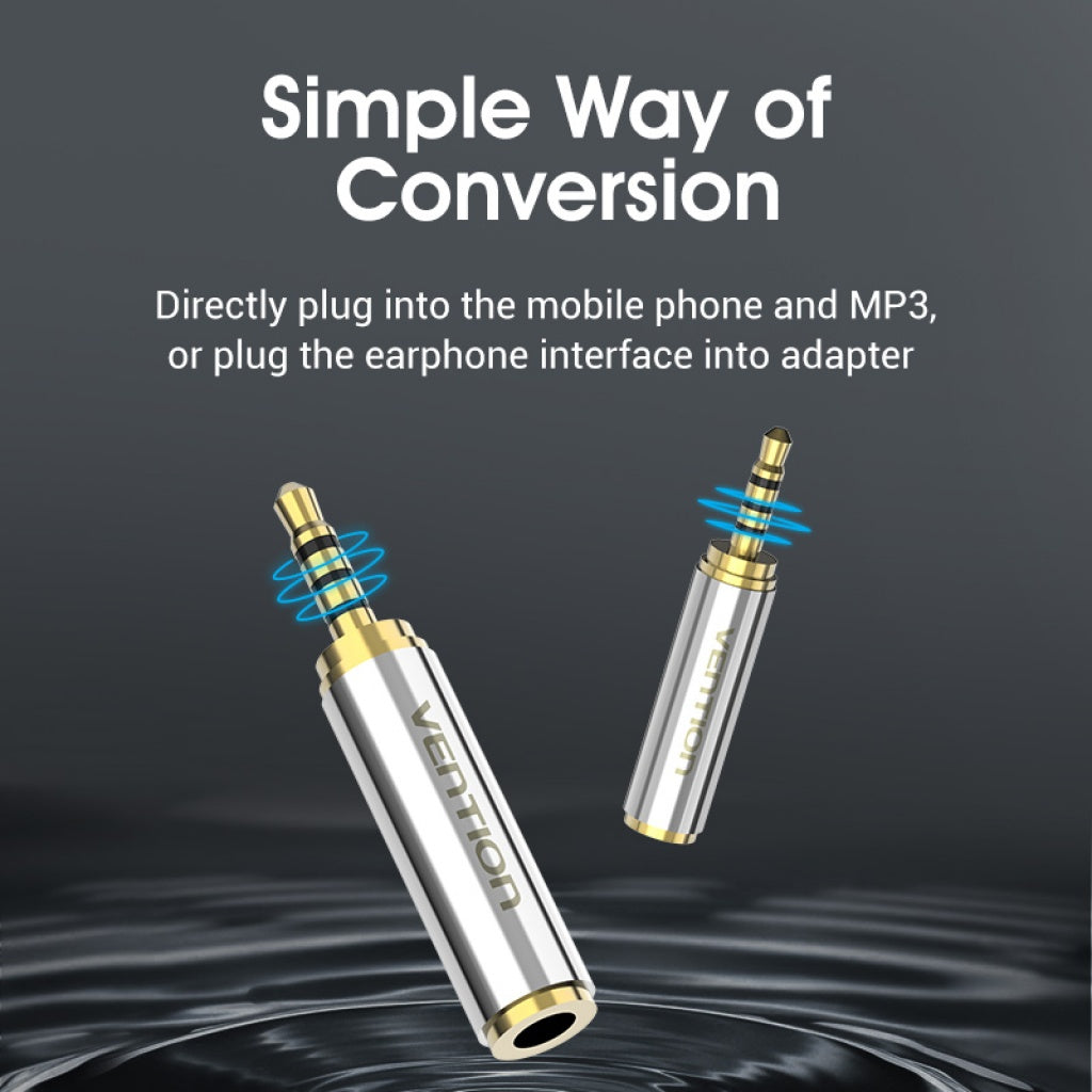 Adaptador de Audio Vention 3.5mm a 2.5mm - Audio de Alta Fidelidad