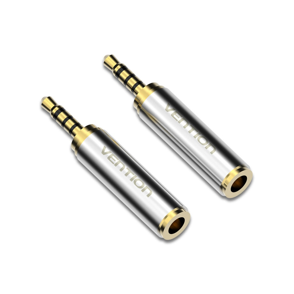 Adaptador de 3.5 mm Hembra a 2.5 mm Macho Dorado Vention VAB-S02