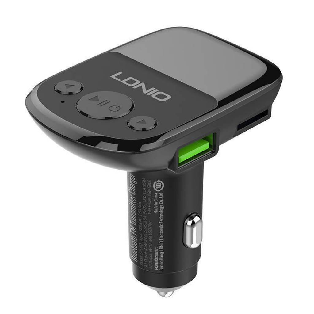 Cargador para Auto LDNIO C706Q - Transmisor FM Bluetooth