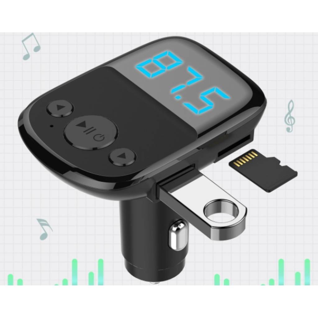 Cargador para Auto 2USB Bluetooth FM Pantalla LED LDNIO C706Q