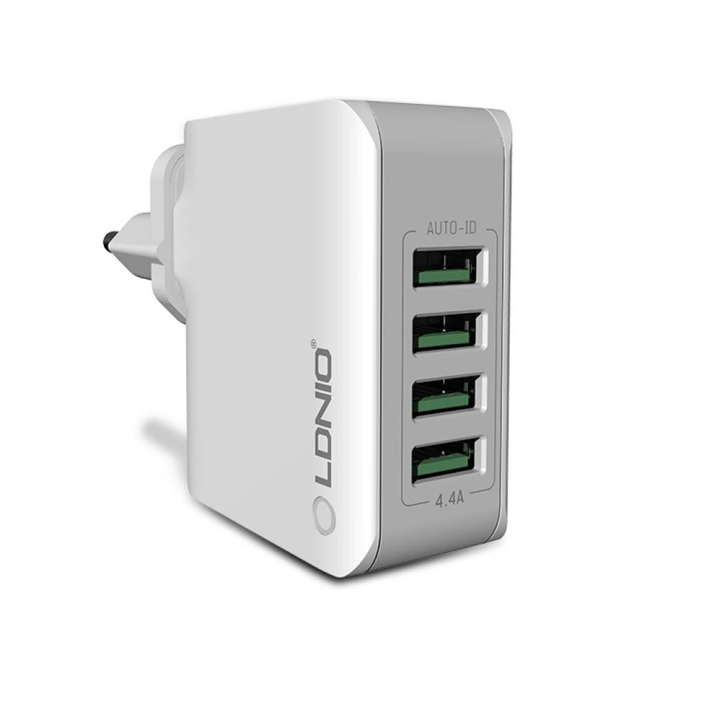 Cargador de Pared LDNIO A4403 - Carga Rápida Inteligente 22W