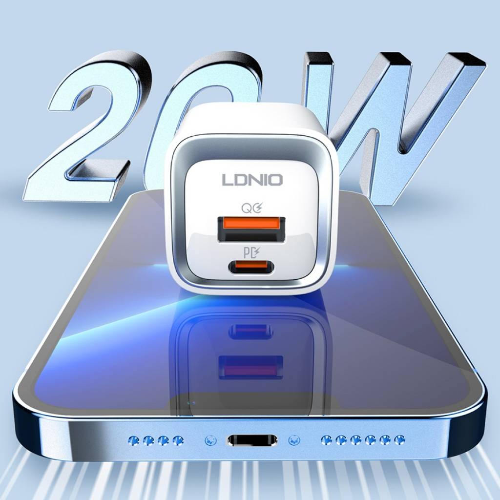 Cargador Pared Lightning 20W PD/QC3.0 para Iphone LDNIO A2318C