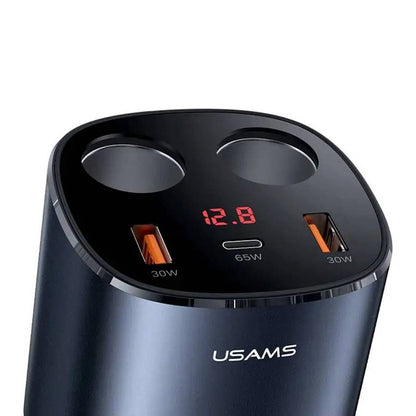 Cargador Auto CC151 245W Dual USB A + USB-C Negro USAMS