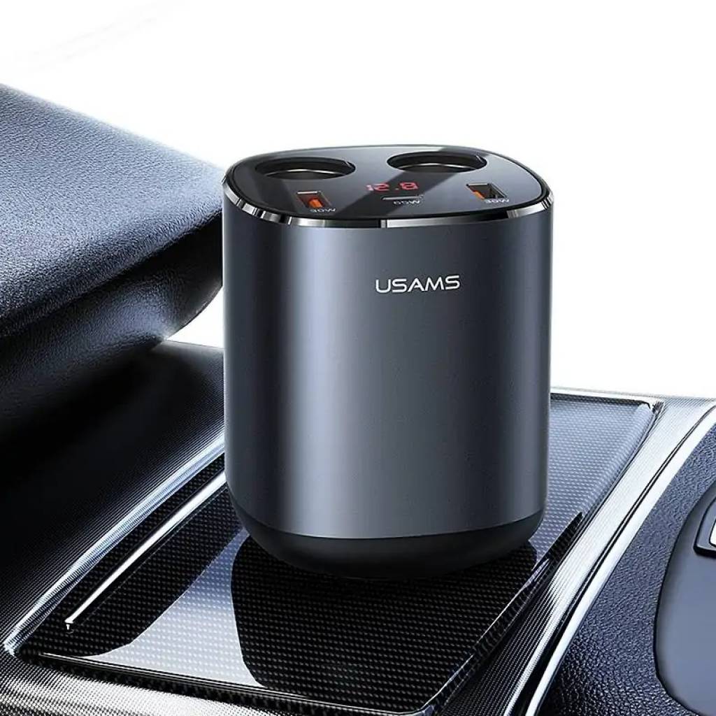 Cargador de Auto USAMS 245W - Carga Rápida Dual USB