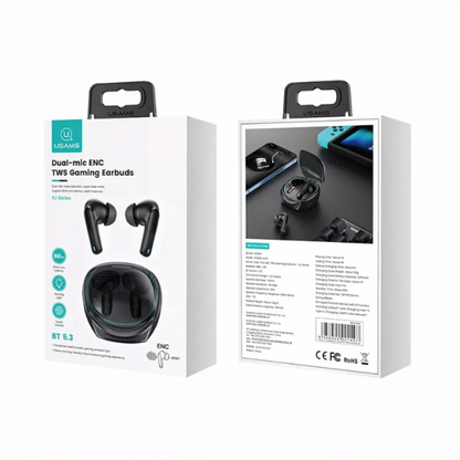 Auriculares TWS Gaming USAMS XJ13 - Doble Micrófono y Conectividad BT5.3