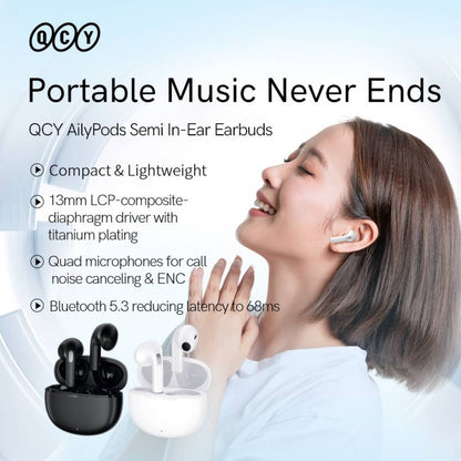 Auricular Bluetooth TWS AilyPods QT20 Negro QCY By Xiaomi