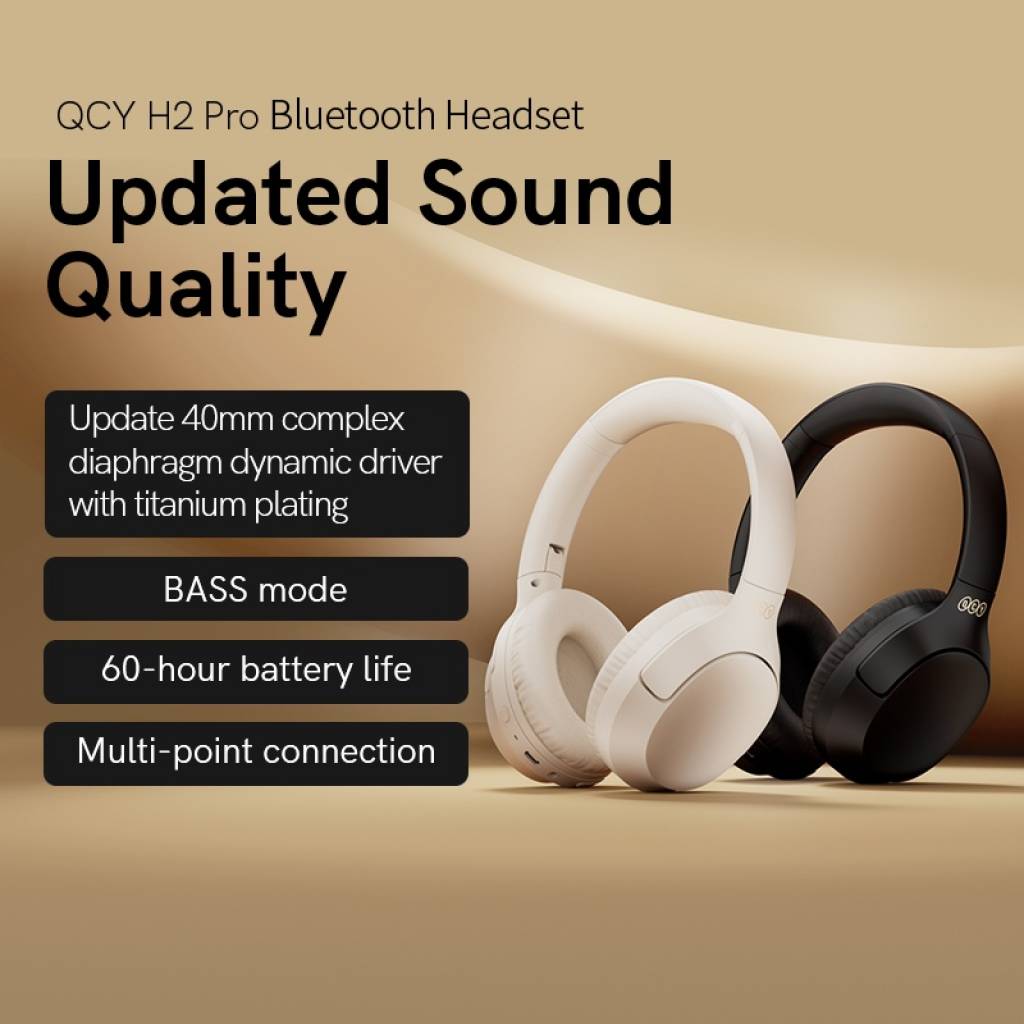 Auricular Bluetooth H2 pro Cancelación de Ruido Negro QCY By Xiaomi