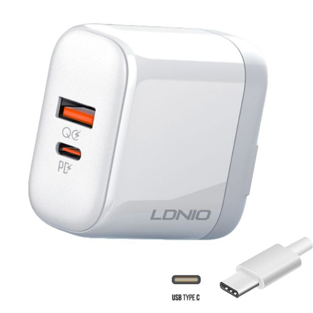 Cargador de Pared LDNIO A2526C - Carga Ultra Rápida 45W