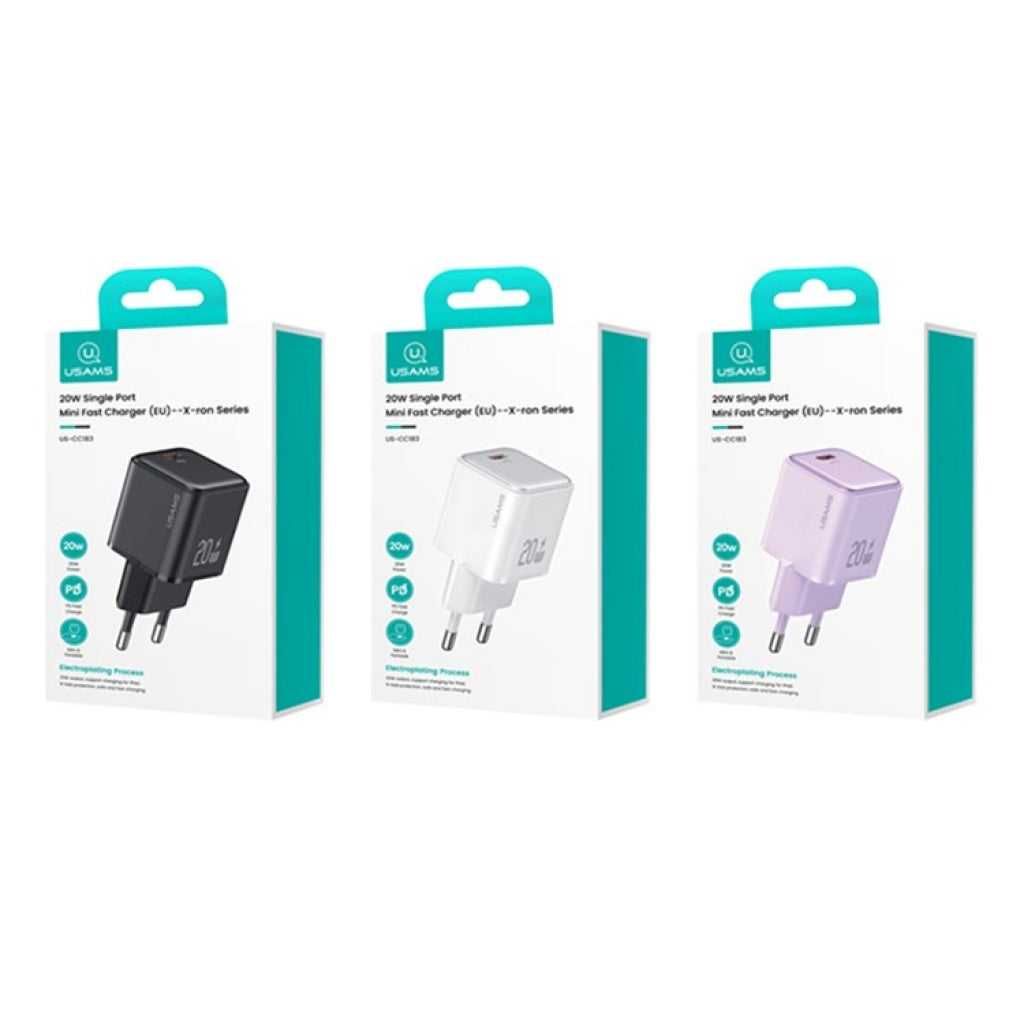Cargador de Pared USAMS CC183 - Carga Ultra Rápida 20W PD