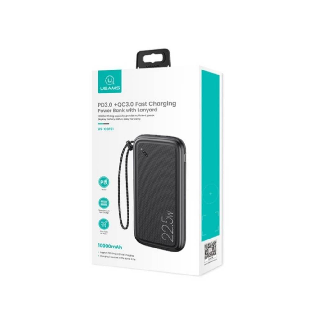 Power Bank USAMS PB56 10.000mAh - Carga Segura y Rápida