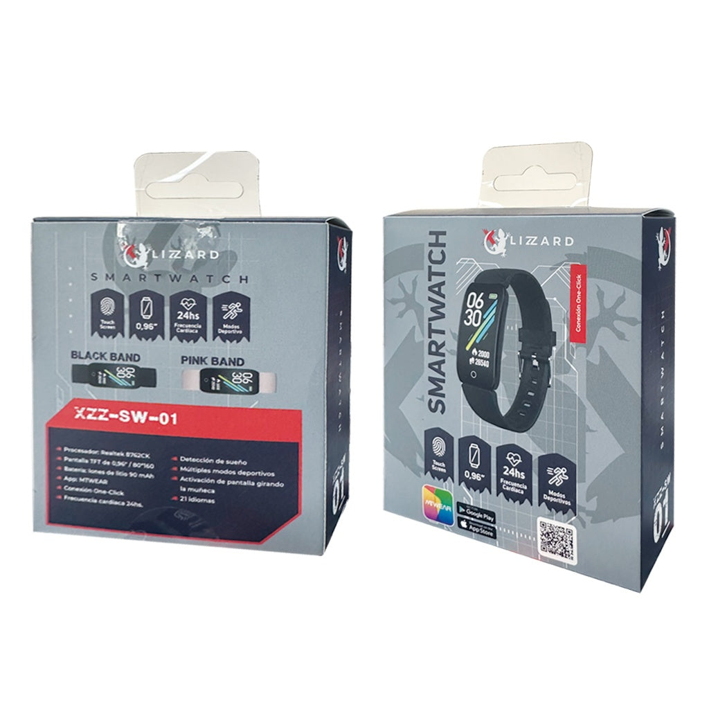 Smartwatch XZZ-SW-01/N Negro/Negro X-Lizzard