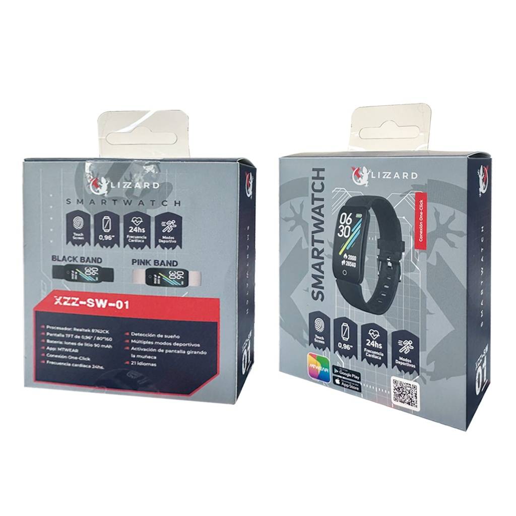 Smartwatch XZZ-SW-01/N Negro/Negro X-Lizzard