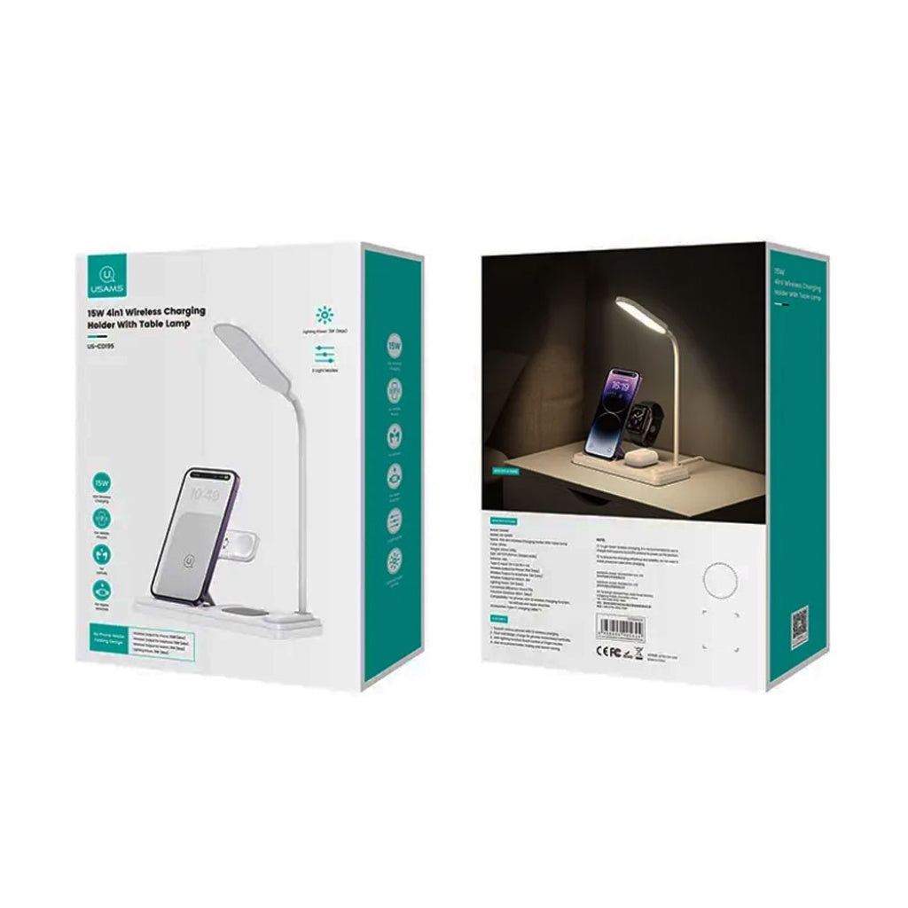 Cargador de Mesa Inalámbrico USAMS CD195 - Carga Rápida 15W