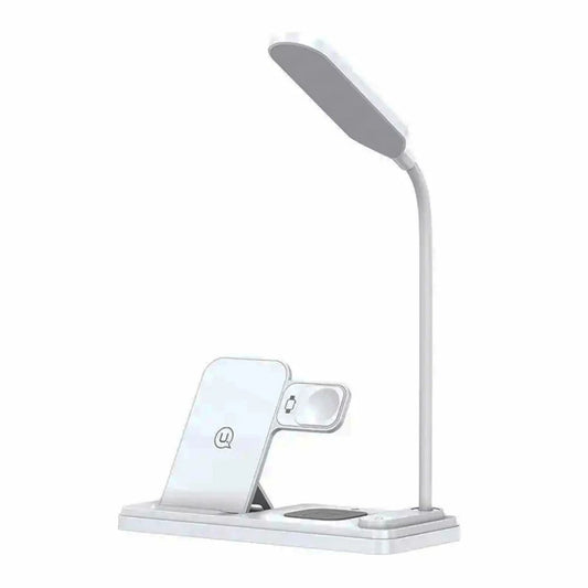 Cargador de Mesa Inalámbrico 15W con Lámpara Blanco USAMS CD195
