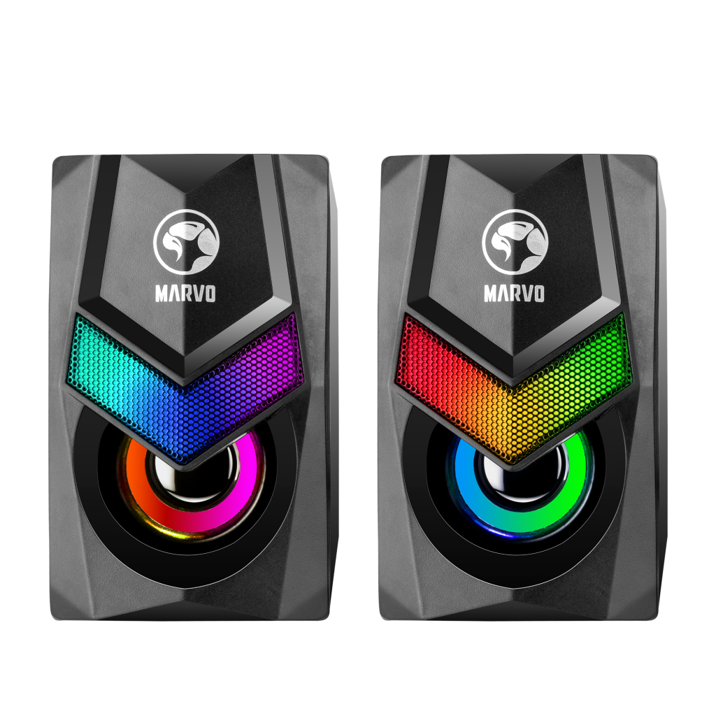 Parlantes Marvo Gamer 2x3W RGB USB SG-118