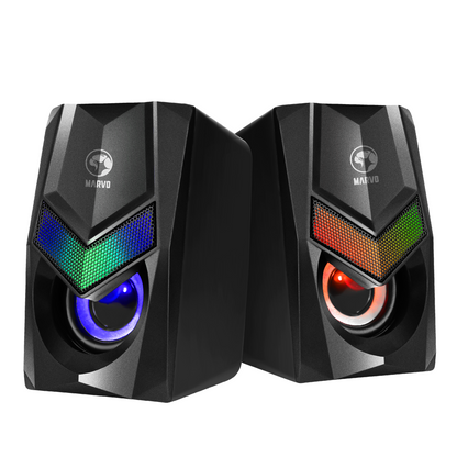 Parlantes Marvo Gamer 2x3W RGB USB SG-118