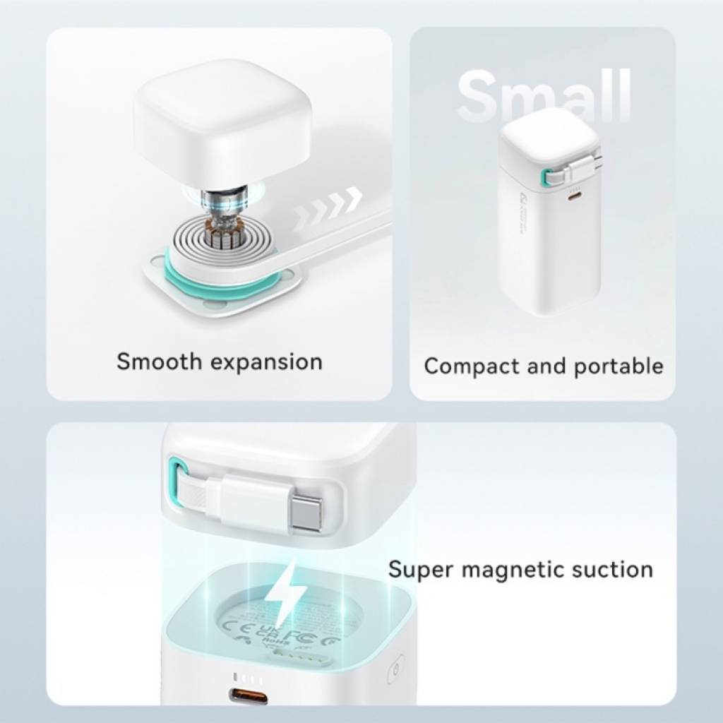 Power Bank 18000mAh PD45W Cable Retráctil Magnético Tipo C USAMS CD216