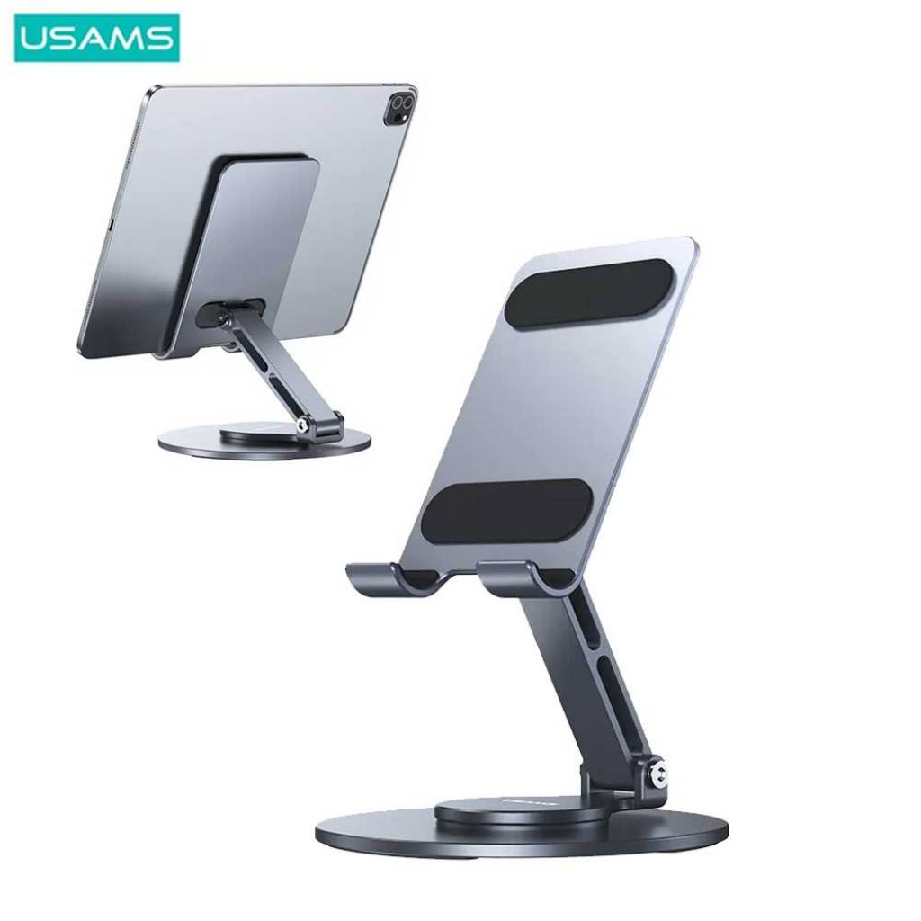 Soporte Teléfono/Tablet Plegable 360° Gris USAMS ZJ074