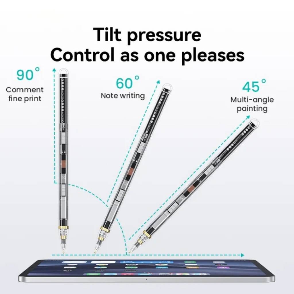 Lápiz Capacitivo iPad Sensible a la Inclinación Carga Magnética Transparente USAMS ZB264