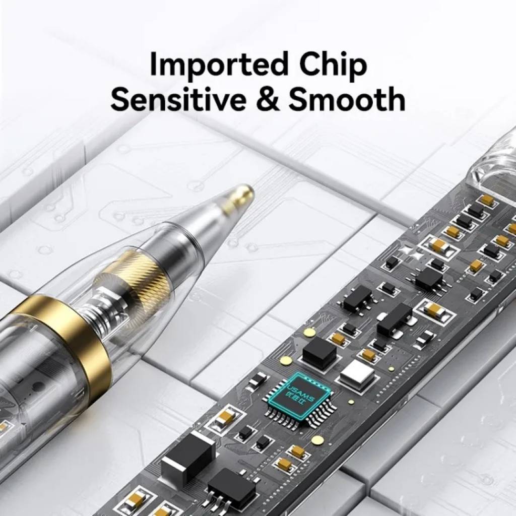 Lápiz Capacitivo iPad Sensible a la Inclinación Carga Magnética Transparente USAMS ZB264