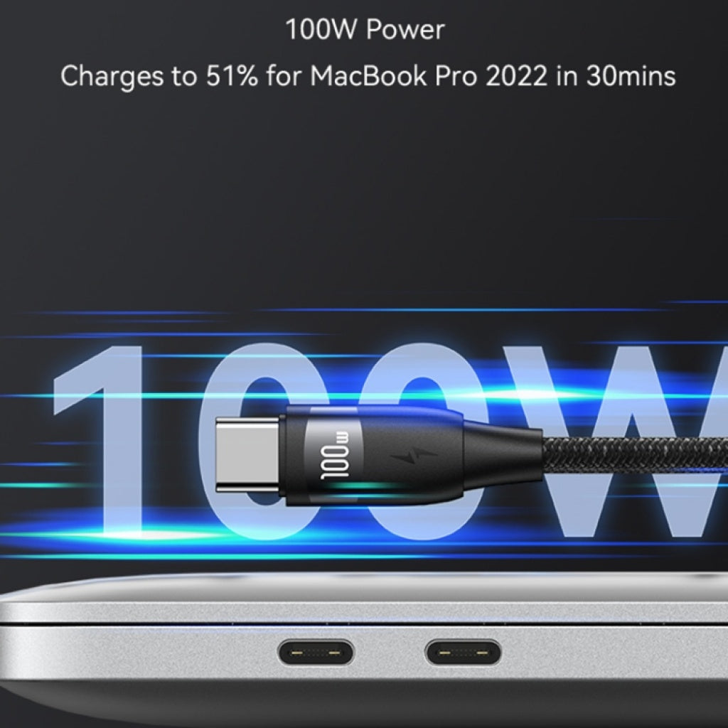 Cable de Datos U85 USB A / USB C a Tipo C 100 W 2M Negro USAMS SJ655