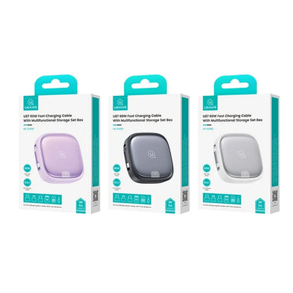 Cable de Datos C/Box 8 Pines Tipo C a Tipo C 60W 1M Gris U87 Carga Rápida USAMS SJ650