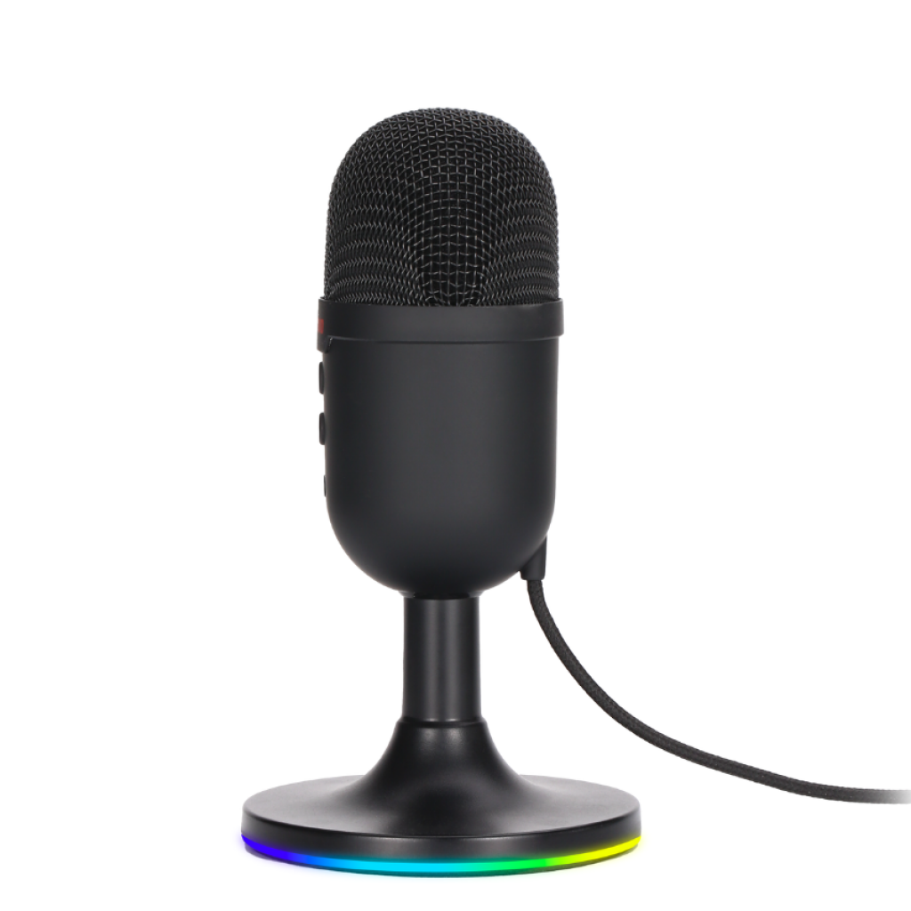 Micrófono de Estudio Gamer USB Cable 1.7 M RGB MIC-06 BK Negro Marvo