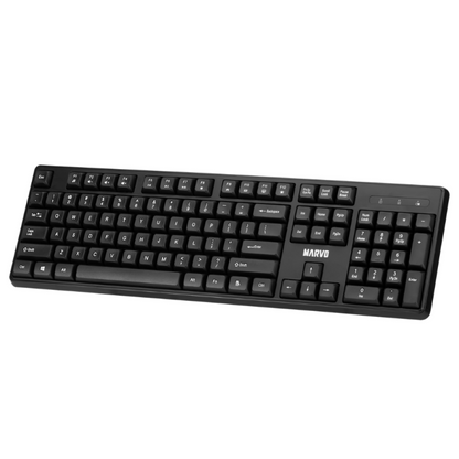 Combo Marvo Mouse/Teclado Inalámbrico WS005 Negro/Blanco