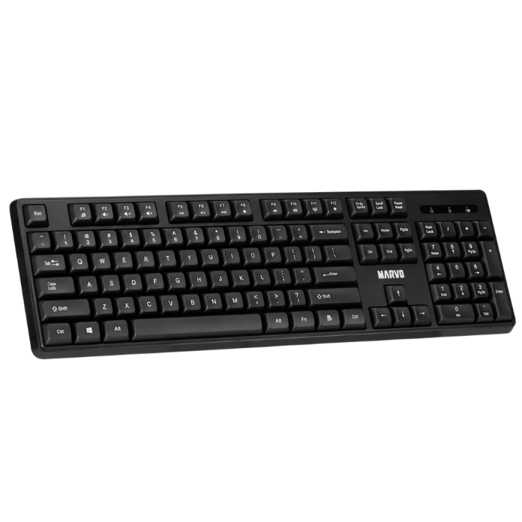 Combo Marvo Mouse/Teclado Inalámbrico WS005 Negro/Blanco
