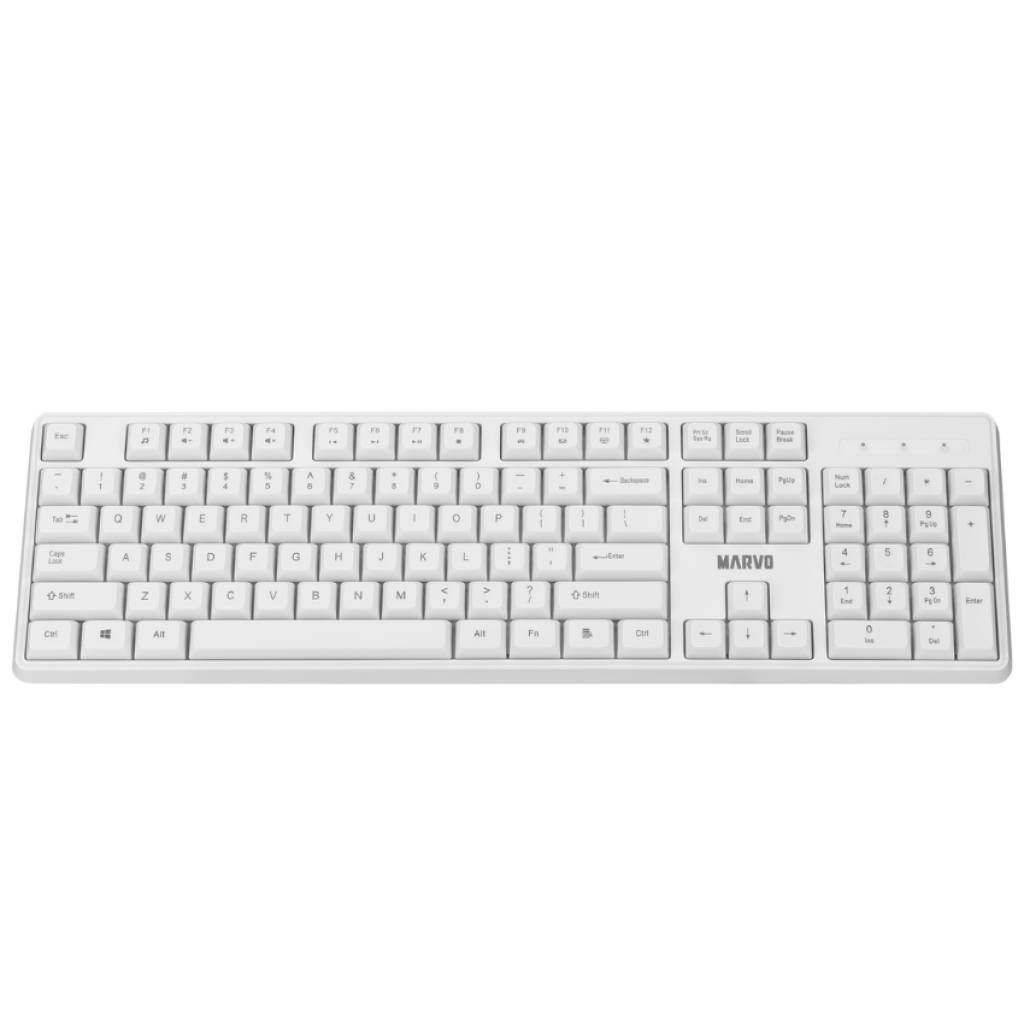 Combo Marvo Mouse/Teclado Inalámbrico WS005 Negro/Blanco