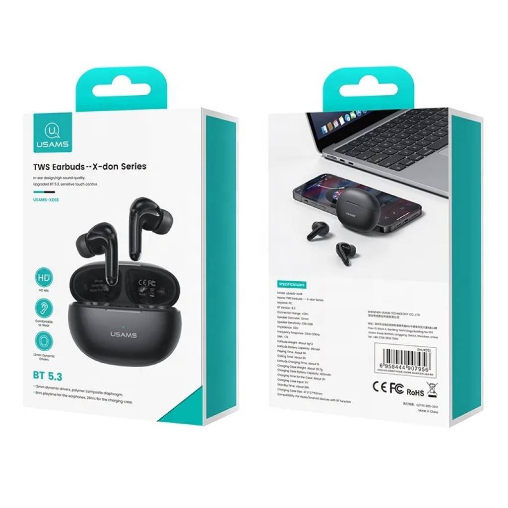 Auriculares Inalámbricos USAMS Don Series - Conexión Ultra Estable
