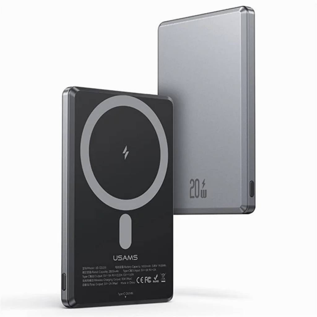 Power Bank Magnético USAMS CD220 PB73 5000mAh - Carga Rápida PD20W