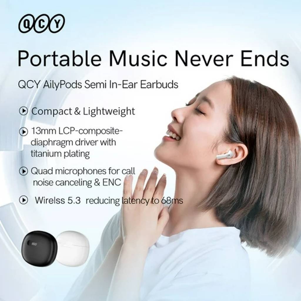 Auriculares Inalámbricos QCY AilyBuds Lite - Llamadas HD Claras