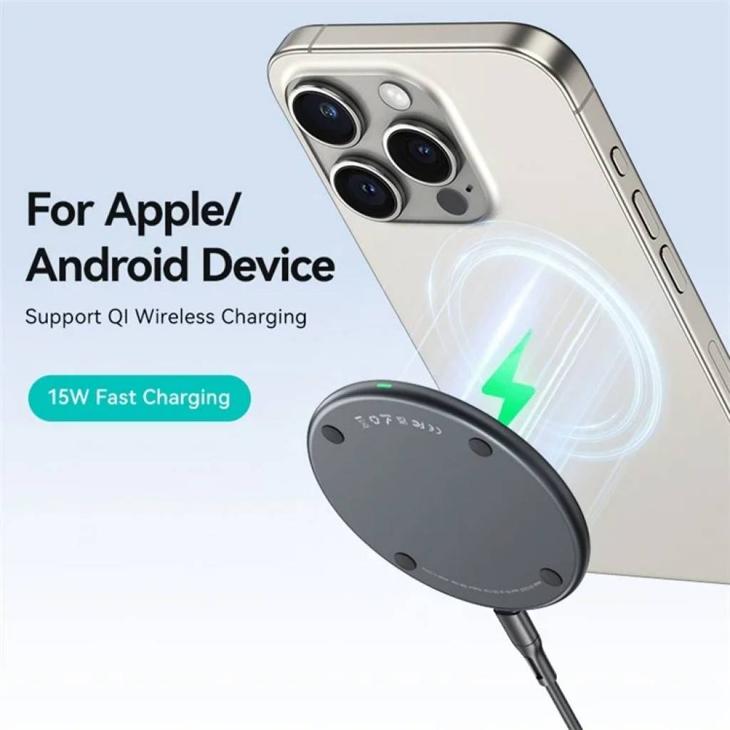Cargador Inalámbrico USAMS Ultrafino - Carga Rápida 15W