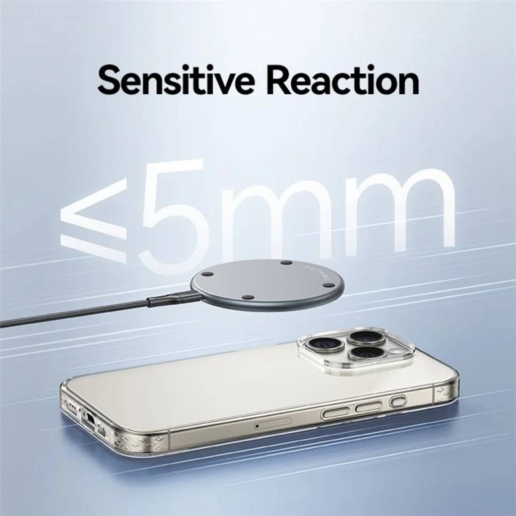 Cargador Inalámbrico Ultrafino 15W Aluminio Negro USAMS CD223