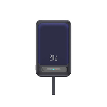 Power Bank Magnético con Soporte y Cable Tipo C 10.000mAh Negro USAMS CD219