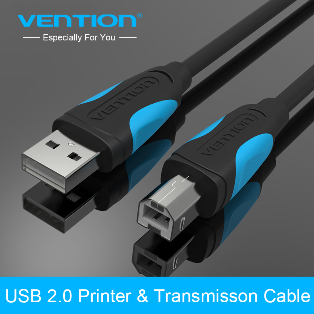 Cable de Impresora USB-A 2.0 a USB-B Macho/Macho / 1.5M / Negro VAS-A16-B150 Vention