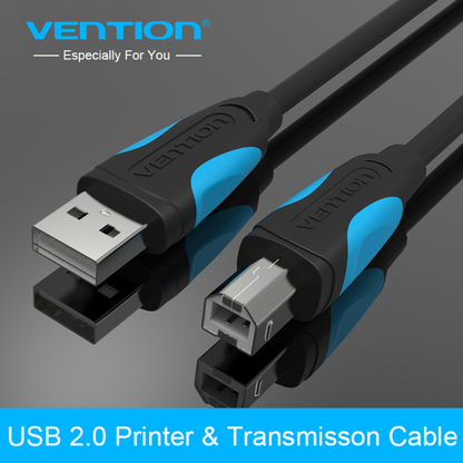 Cable de Impresora USB-A 2.0 a USB-B Macho/Macho / 1.5M / Negro VAS-A16-B150 Vention