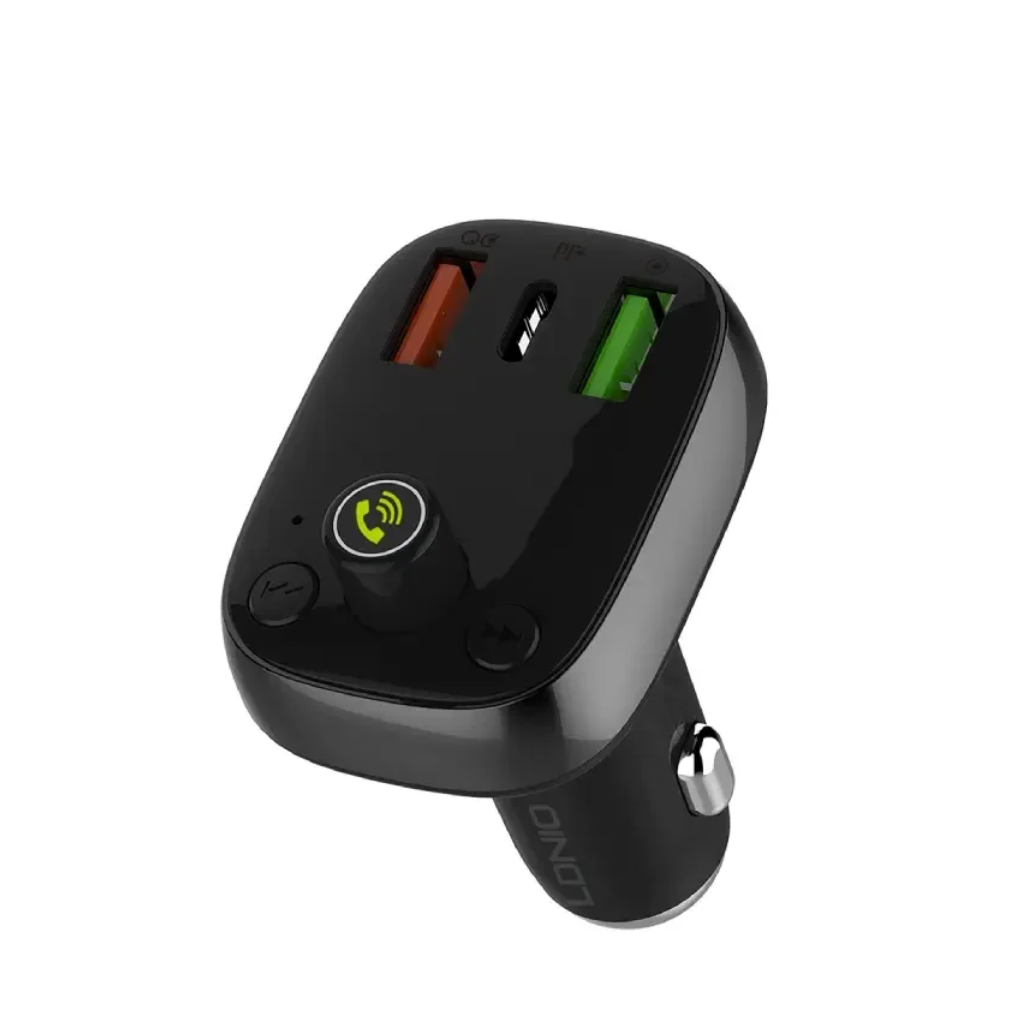 Cargador Auto 43W PD+AUTO-ID+QC4.0 Bluetooth FM Pantalla LDNIO C704Q