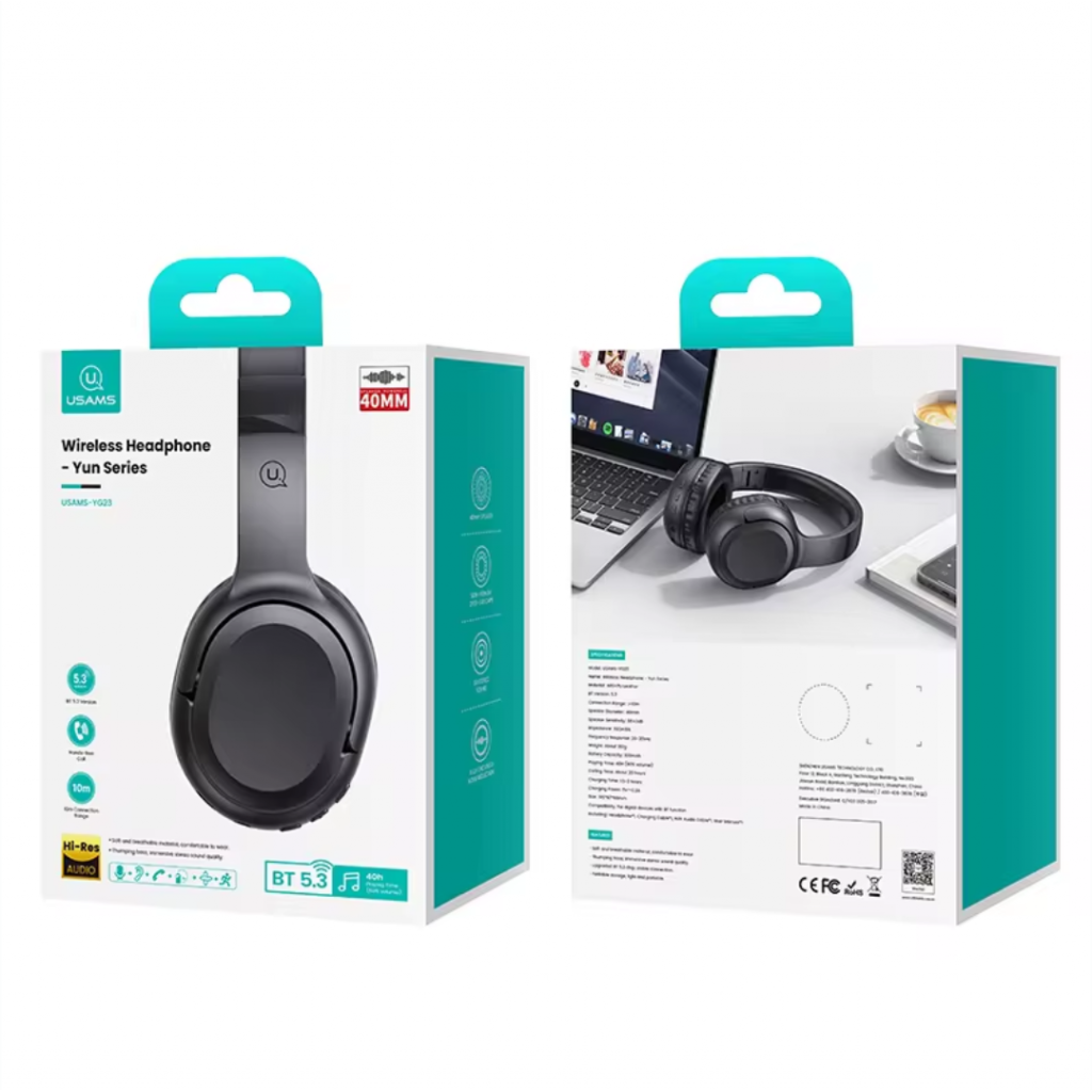 Auriculares Inalámbricos USAMS Yun Series - 40 Horas de Música