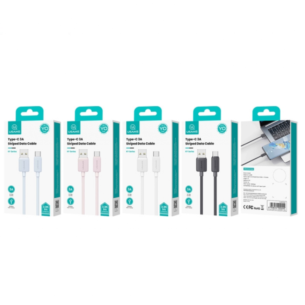 Cable de Datos USAMS SJ688 USB A a Tipo C 3A 1M