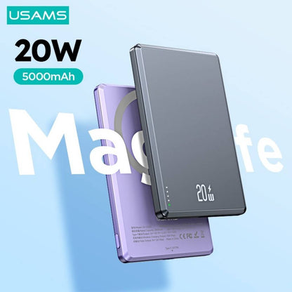 Power Bank Magnético USAMS CD220 PB73 5000mAh - Carga Rápida PD20W