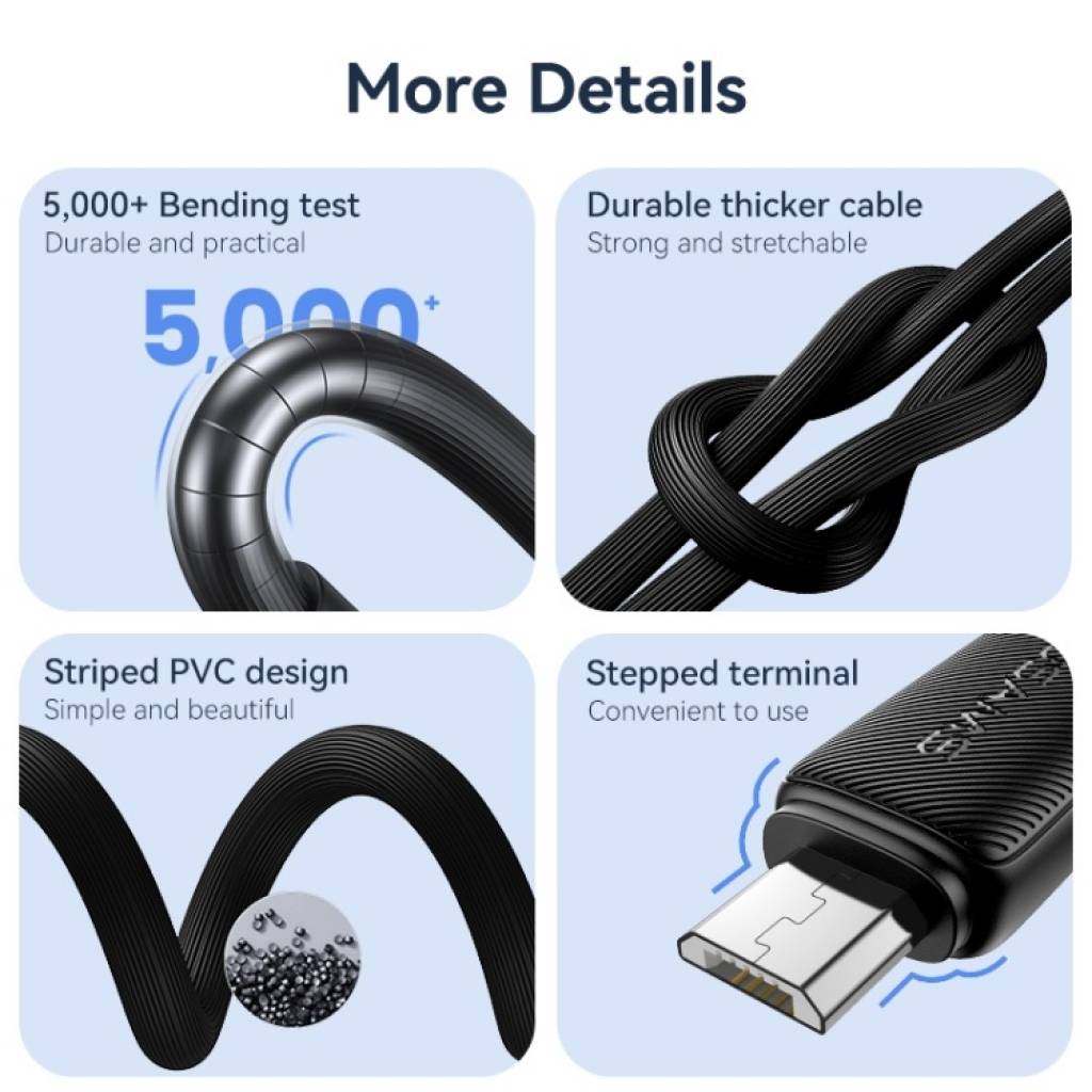 Cable USB Micro USAMS SJ690 - Carga Rápida y Sincronización