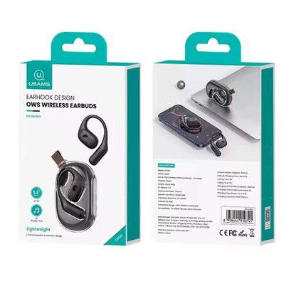Auriculares Bluetooth USAMS UG26 con Enganche para Oreja - Conectividad BT5.3 y Sonido Premium