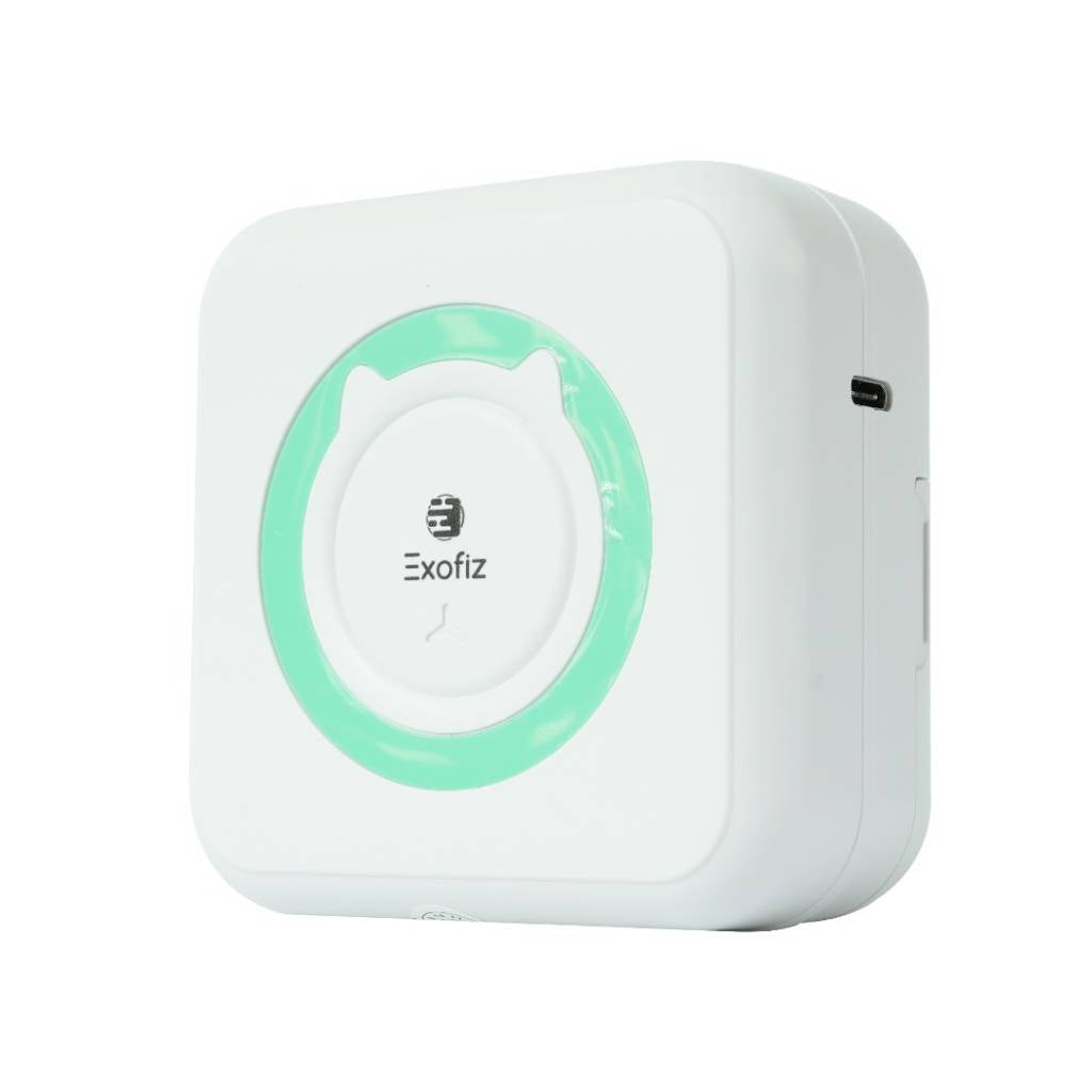 Mini Impresora Portátil MP-01 Blanco/Verde Exofiz
