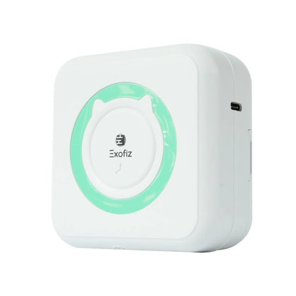 Mini Impresora Portátil MP-01 Blanco/Verde Exofiz